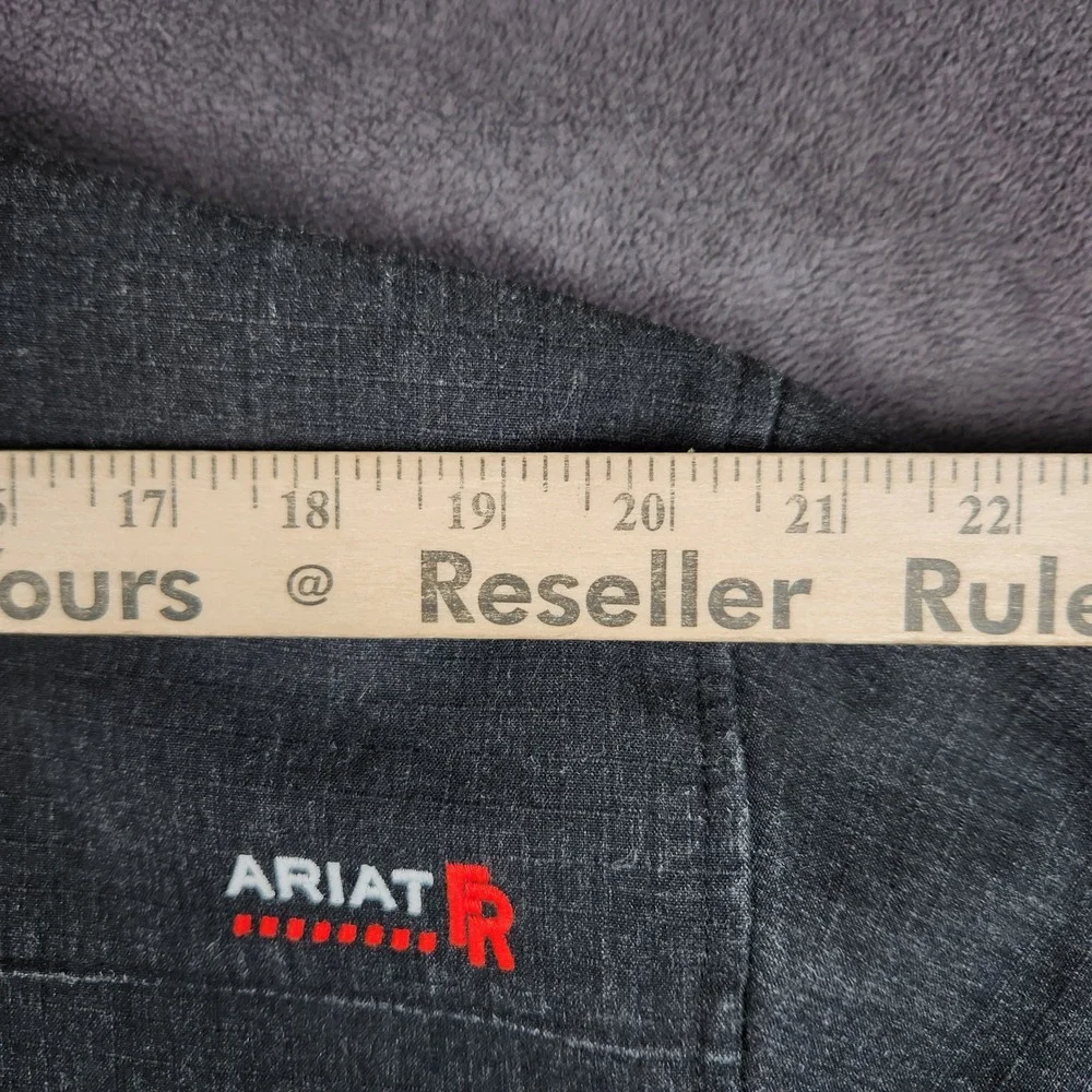 Ariat Vernon FR Work Jacket Mens Large Black Gray Flame Resistant CAT 2 10024027